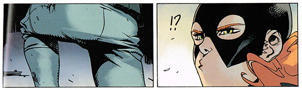 Batgirl reconoce el culo de Nightwing en su cómic, esa memoria fotografica...